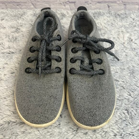 Allbirds Gray Merino Wool Runner Sneakers Women's Size 8 Lace Up Comfort - Picture 2 of 8